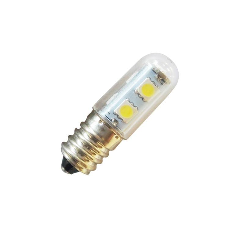 E14 screw light LED refrigerator light bulb 1W 220V AC 7 light SMD 5050 ampere LED light refrigerator home(Warm White)