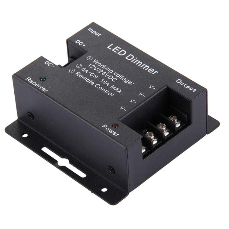 SX-032RF Single Channel Touch Series Wireless LED Remote Controller, DC 12-24V(Black)