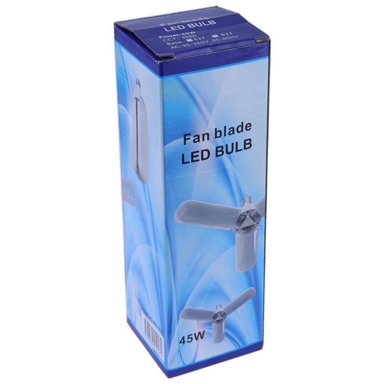 E27 45W AC 86-256V 2800LM Multi-function Adjustable Fan Blade Led Bule