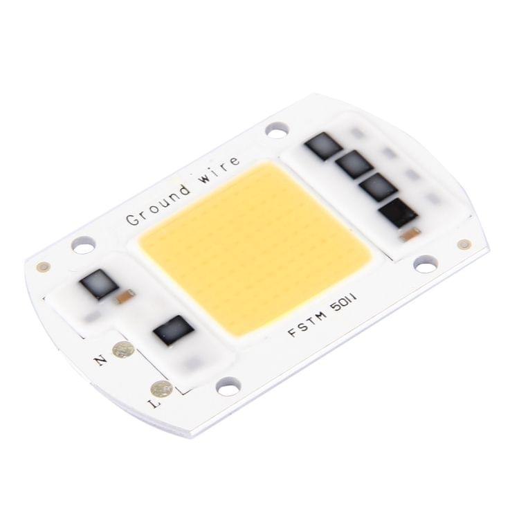 2 PCS 100W 2800-6000K High Power Brightness COB Chips LED Light Beads, AC 220V (Warm White)