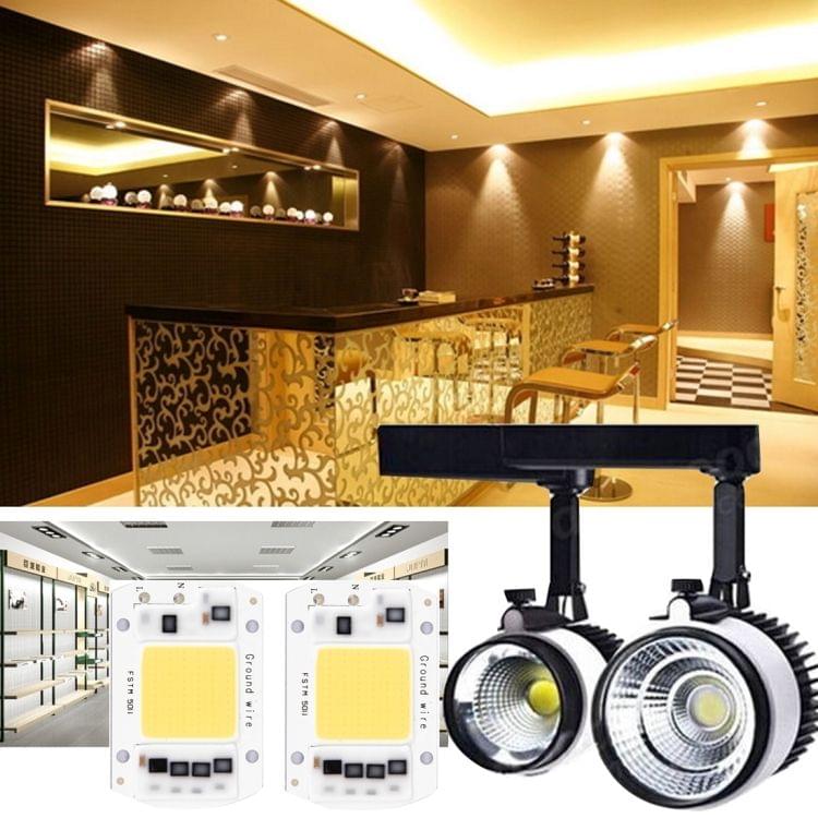 2 PCS 100W 2800-6000K High Power Brightness COB Chips LED Light Beads, AC 220V (Warm White)