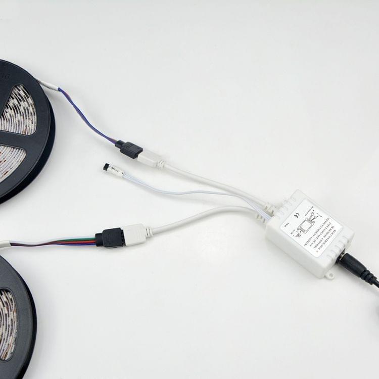 YWXLight RGB LED Controller Dimmer 4 Channels 4 Pins IR 40-keys Remote Control for 5050 LED Strip Light Flexible, DC 12-24V