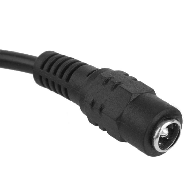 5.5 x 2.1mm Female to 3x Male DC Power Cable Connector with Switch for LED Strip, Length: 30cm(Black)