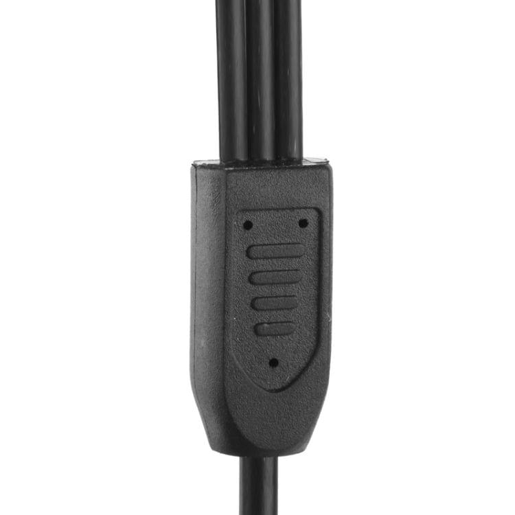 5.5 x 2.1mm Female to 3x Male DC Power Cable Connector with Switch for LED Strip, Length: 30cm(Black)