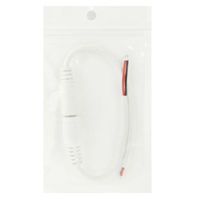5.5 x 2.1mm DC Power Female Barrel to Male Barrel Connector Adaptor for LED Light Controller, Length: 20cm (White)