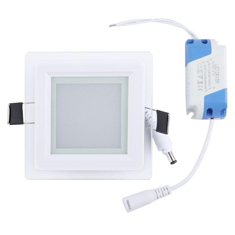 6W Light 10cm Square Glass Panel Light Lamp with LED Driver