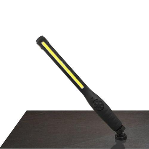 10W USB Rechargeable Adjustable COB LED Slim Work Light with Hook(Black)
