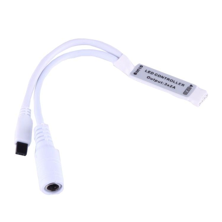 Mini RGB LED Controller with 24 Keys Remote Control, DC 5-24V(White)