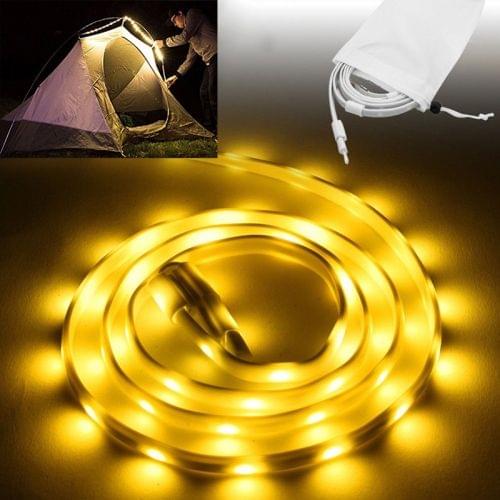 2m 80 SMD2835 LEDs 150LM USB LED Strip Light for Camping Tent, IP65 Waterproof DC 5V (Warm White)