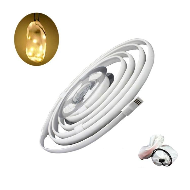 2m 80 SMD2835 LEDs 150LM USB LED Strip Light for Camping Tent, IP65 Waterproof DC 5V (Warm White)