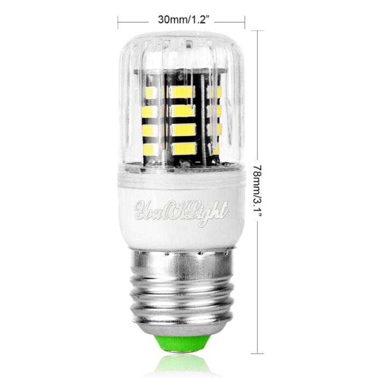 6 PCS YouOKLight E27 3W 250LM 30 LED SMD 5733 Corn Light Bulb, AC 220V(White Light)
