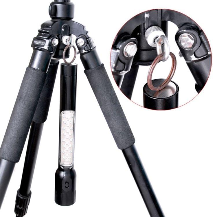 24 + 7 LED 3-Mode White + Red light Multi-functional Flashlight(Black)