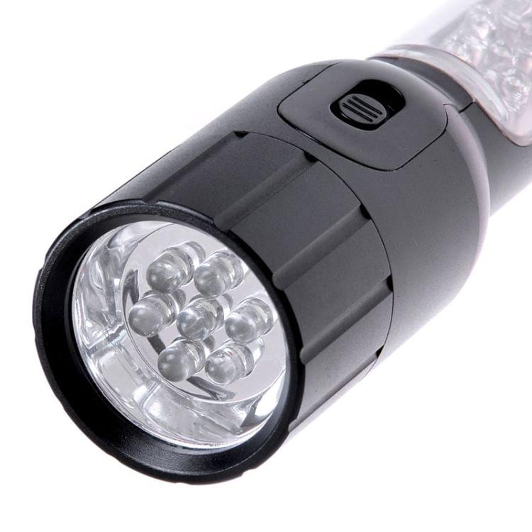 24 + 7 LED 3-Mode White + Red light Multi-functional Flashlight(Black)