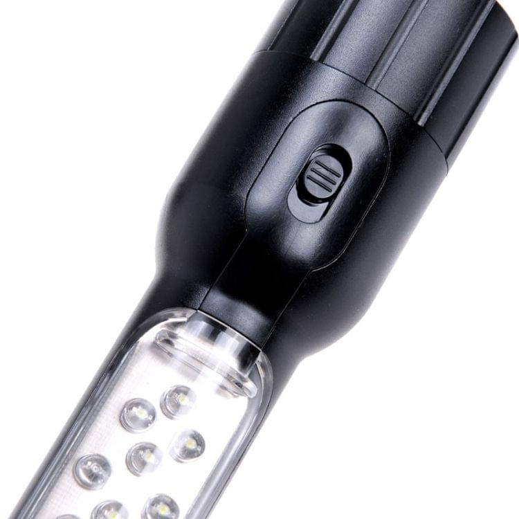 24 + 7 LED 3-Mode White + Red light Multi-functional Flashlight(Black)