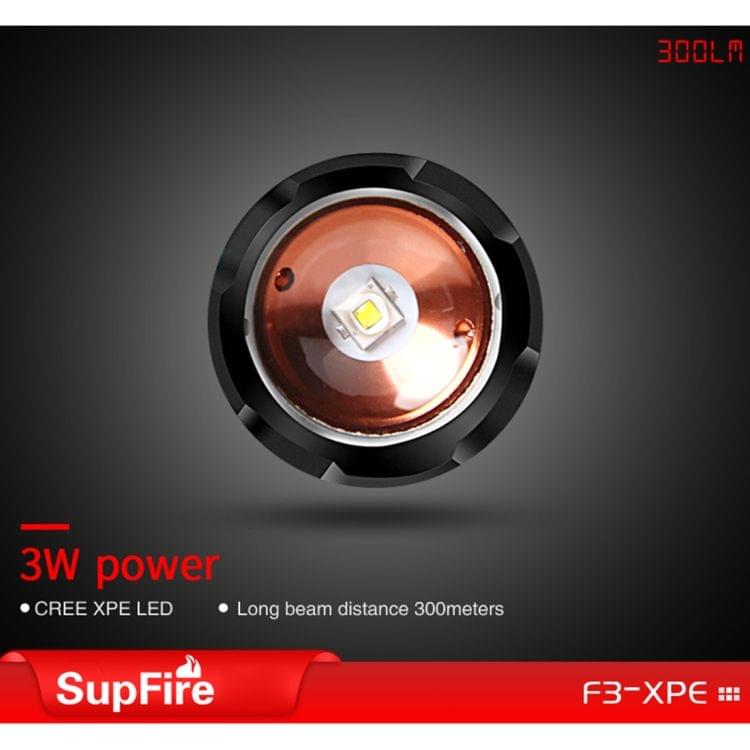 SupFire F3-XPE CREE XPE 3W Water Resistant LED Flashlight