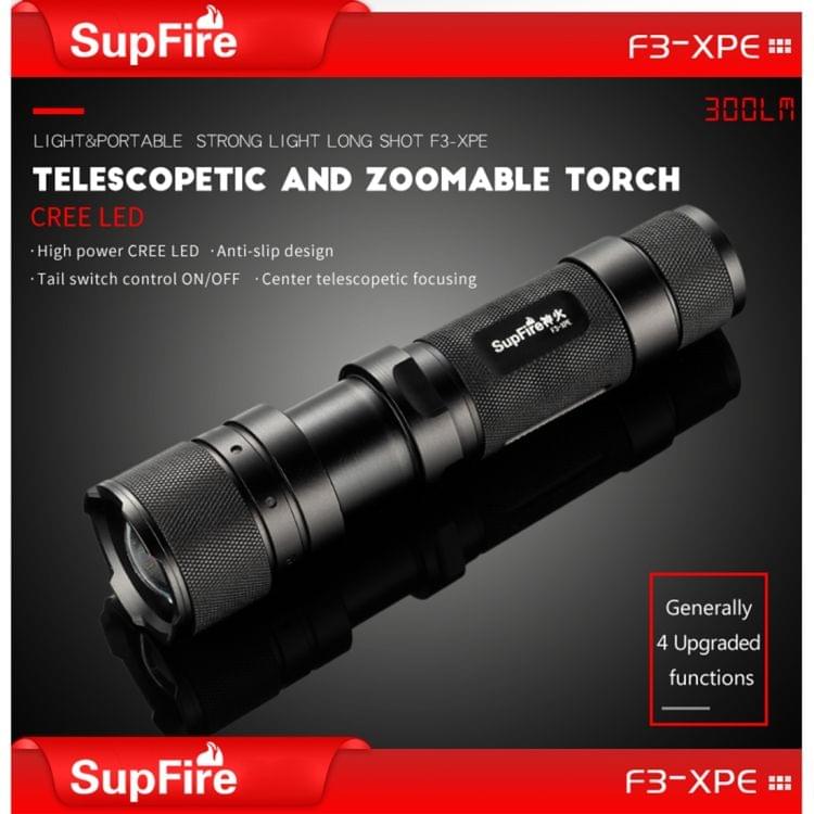 SupFire F3-XPE CREE XPE 3W Water Resistant LED Flashlight