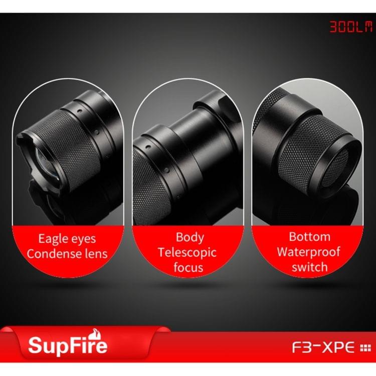 SupFire F3-XPE CREE XPE 3W Water Resistant LED Flashlight