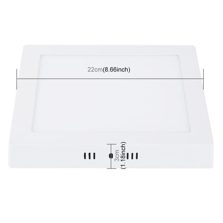 18W 22.5cm Square Panel Light Lamp with LED Driver,