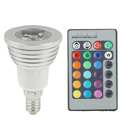 E14 3W RGB Flash LED Light Bulb