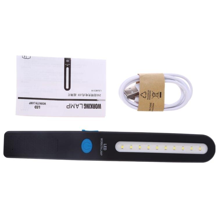 W555 10 SMD LEDs Portable USB Charging Magnet LED Working Lamp with Hook