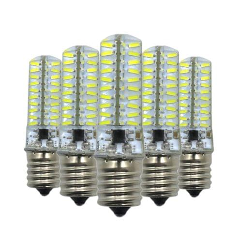 5PCS YWXLight E17 5W 80LEDs SMD 4014 Energy Saving LED Silicone Lamp (Cold White)