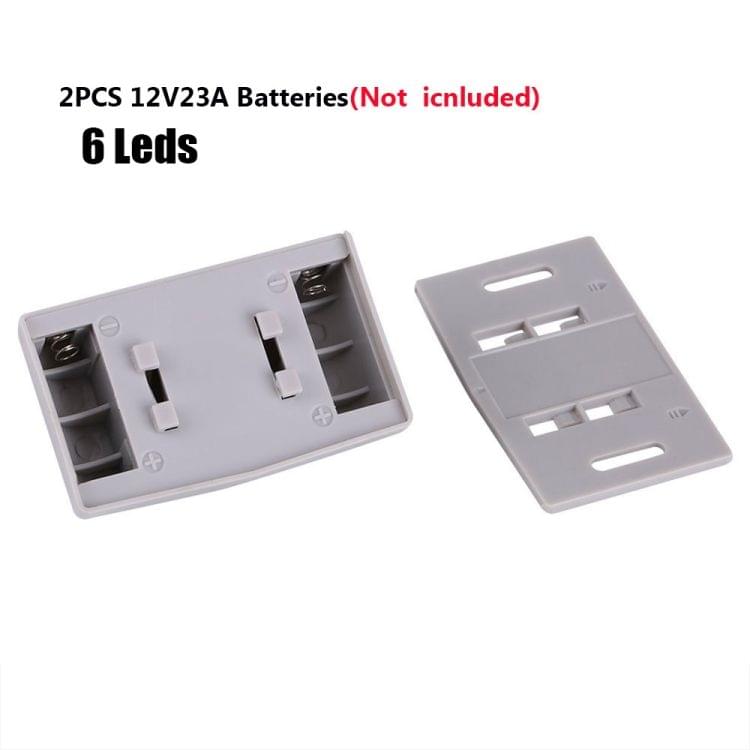 6 LEDs PIR Motion Sensor Intelligent LED Night Light for Wardrobe Drawer Bedroom(Gray)