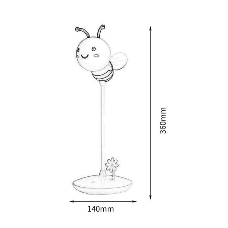 Bee Shape Touch Control USB Charging LED Energy-saving Night Light (Pink)