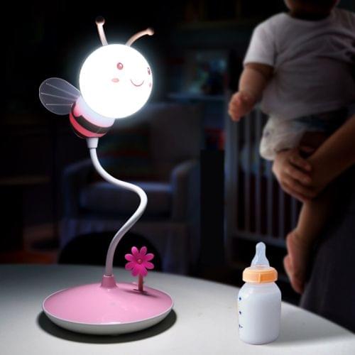 Bee Shape Touch Control USB Charging LED Energy-saving Night Light (Pink)