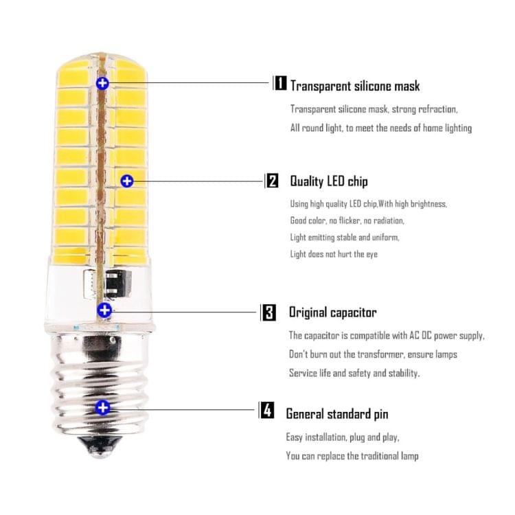 6 PCS YWXLight E17 5W AC 220-240V 80LEDs SMD 5730 Energy-saving LED Silicone Lamp (Warm White)