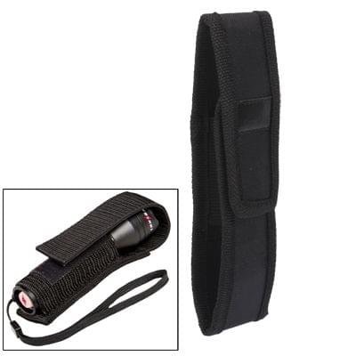 Convenient Nylon Holster for Flashlight Torch Climbing Stick(Black)