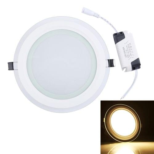 18W 20cm Round Glass Panel Light Lamp with LED Driver