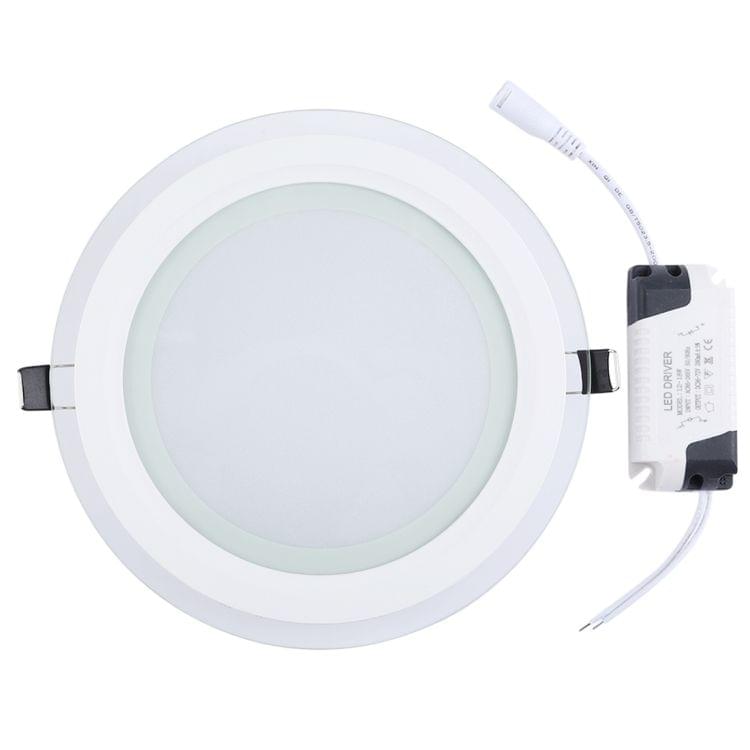 18W 20cm Round Glass Panel Light Lamp with LED Driver