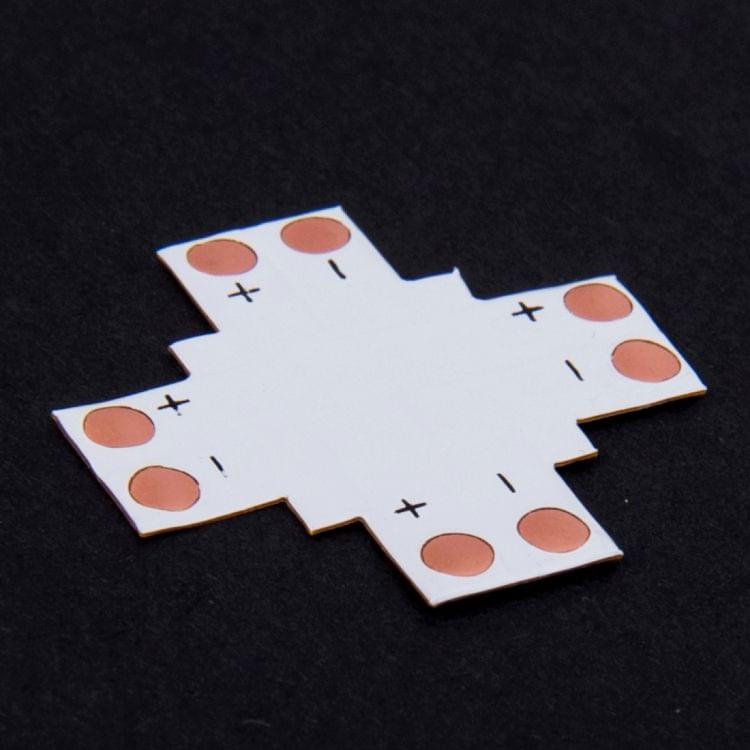 10 PCS 8mm 2 Pin + Type Connector FPC Board for SMD 3528 LED Strip