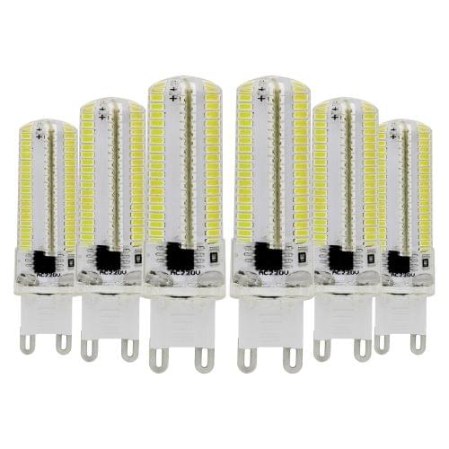 YWXLight 6PCS G9 7W AC 110-130V 152LEDs SMD 3014 Energy-saving LED Silicone Lamp (Cold White)