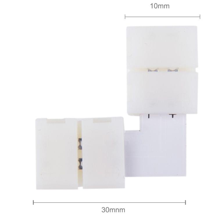 10 PCS 10mm 4 Pin + Type PCB FPC Board Splitter Connector for RGB SMD 5050 LED Strip