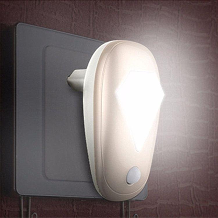 Light Control + Human Body Induction Auto Sensor Smart LED Night Light Emergency Lamp for Bedroom, Bathroom, Kitchen, Corridor Aisle, AC 100-240V, EU Plug(Rose Gold)