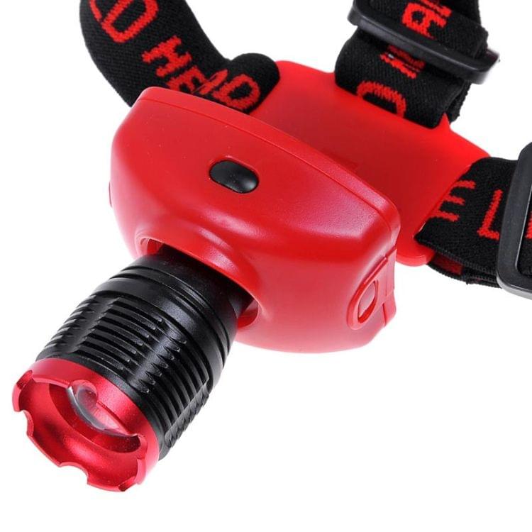 KX-H568 Cree XR-E Q5 250LM 3-Mode White Zooming Headlamp (Red)