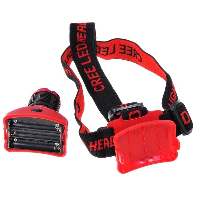 KX-H568 Cree XR-E Q5 250LM 3-Mode White Zooming Headlamp (Red)