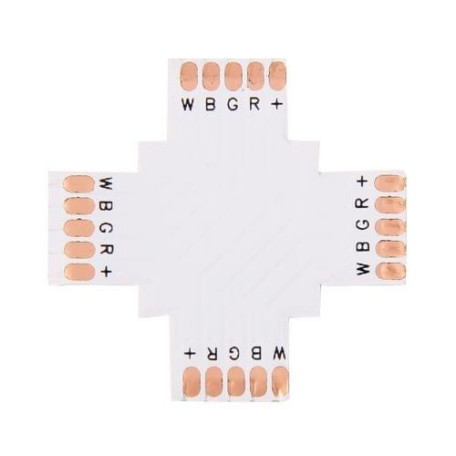 10 PCS 10mm 5 Pin + Type Connector FPC Board for RGBW LED Strip
