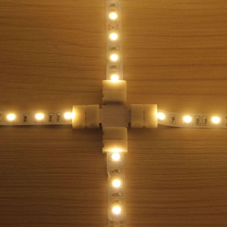 10 PCS 10mm 5 Pin + Type Connector FPC Board for RGBW LED Strip