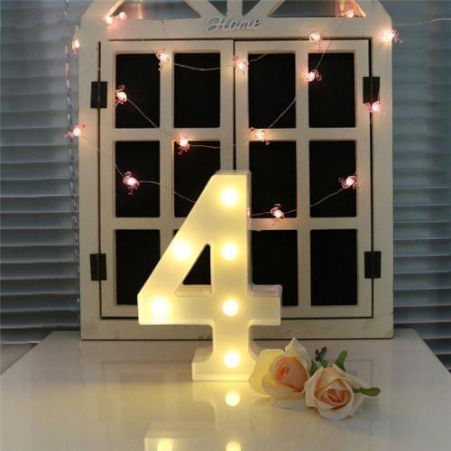Digit 4 Shape Decoration Light