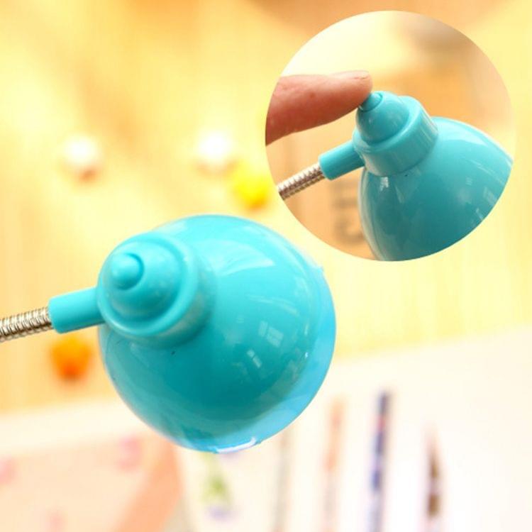 Adjustable Soft Lighting Effect Eye Protection Clip Reading Lamp Night Light Mini Portable Cute Flexible LED Book Light(Blue)