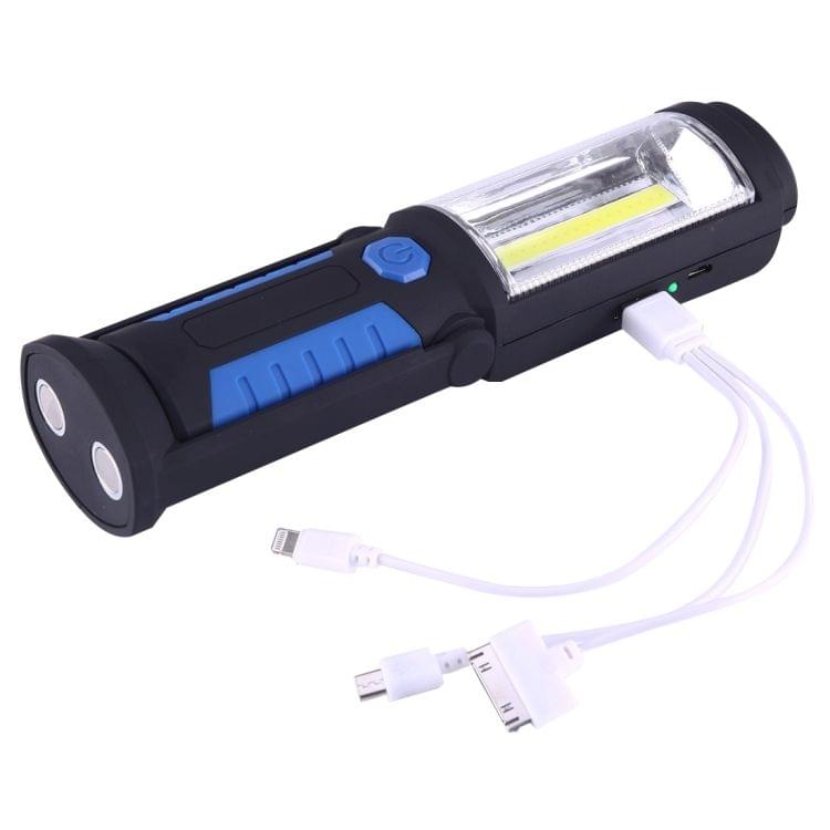 PR5W-1 5W COB+1W F8 IP43 Waterproof White Light LED Torch Work Light