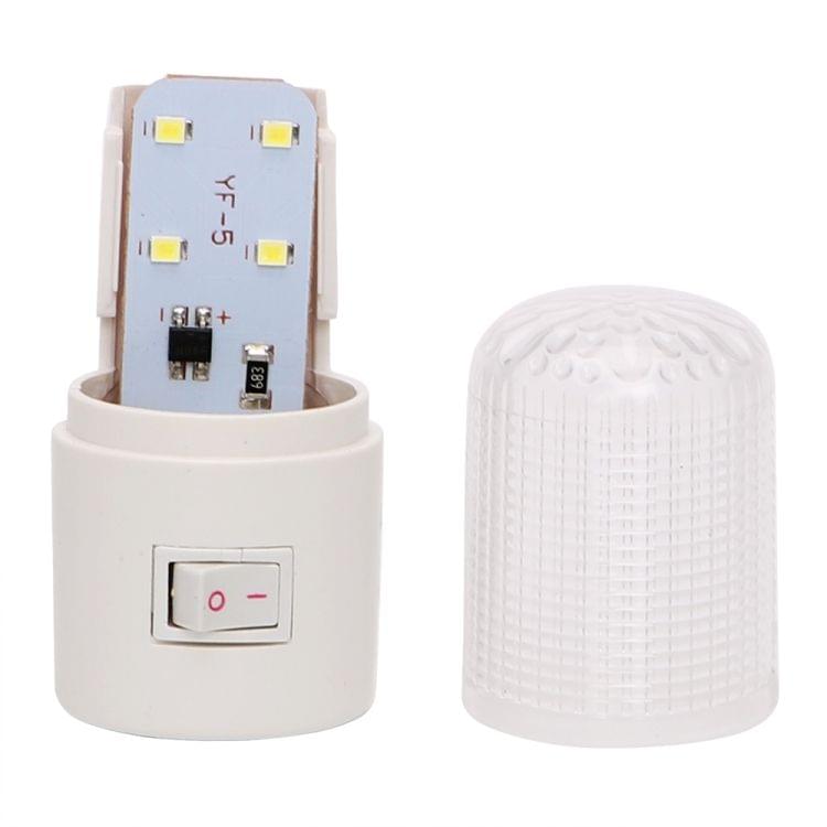 10 PCS 3W 4 LEDs Wall Mounted Home Lighting Emergency Light LED Night Light Energy-efficient Bedside Lamp, US Plug(White Light)