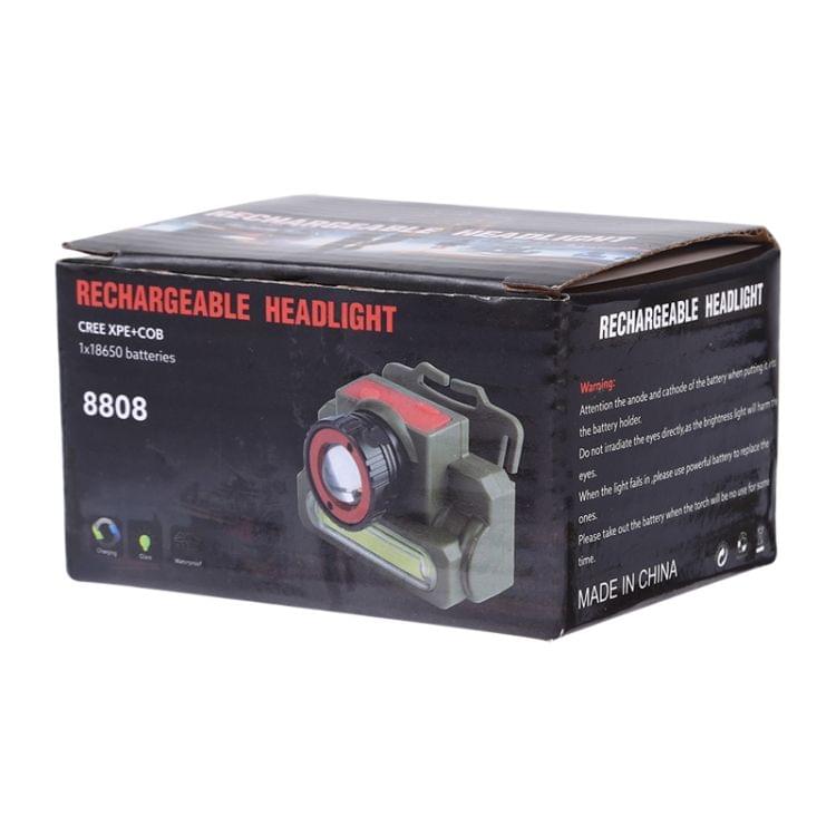 8808 CREE XPE + COB Portable Outdoor USB Charging Working Headlight