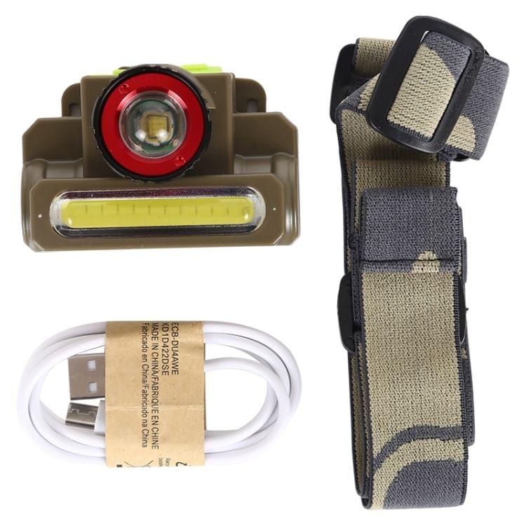 8808 CREE XPE + COB Portable Outdoor USB Charging Working Headlight