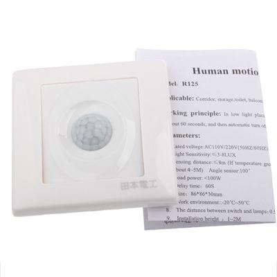 R125 Three-Wire System Wall Human Motion Sensor Switch (AC110V / 220V)(White)
