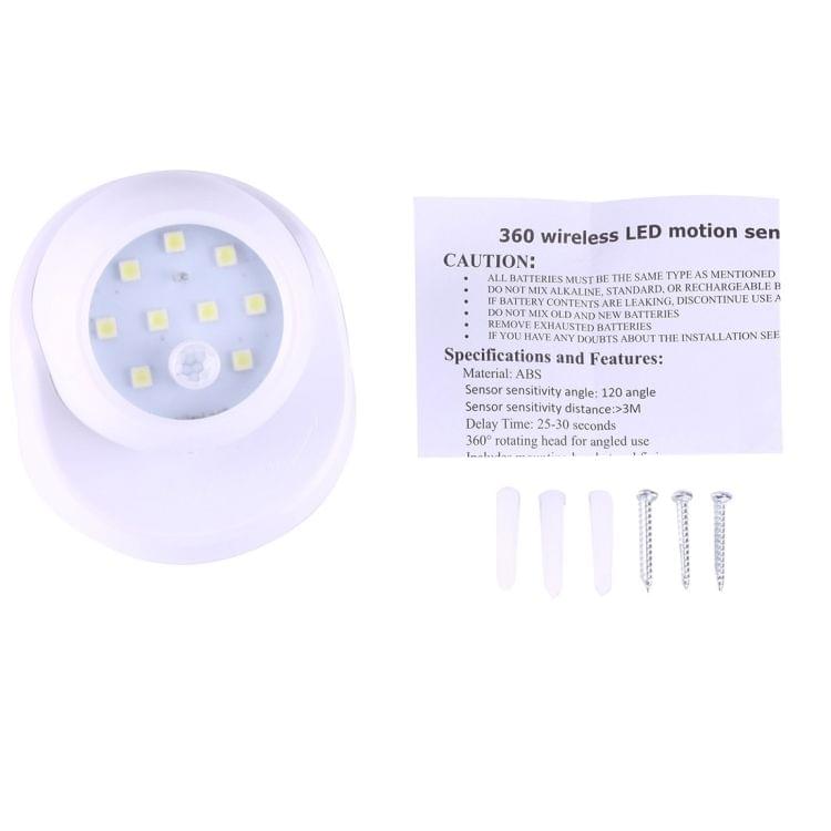 MM3W1 3W White Light PIR Motion Sensor Detector Security Lamp