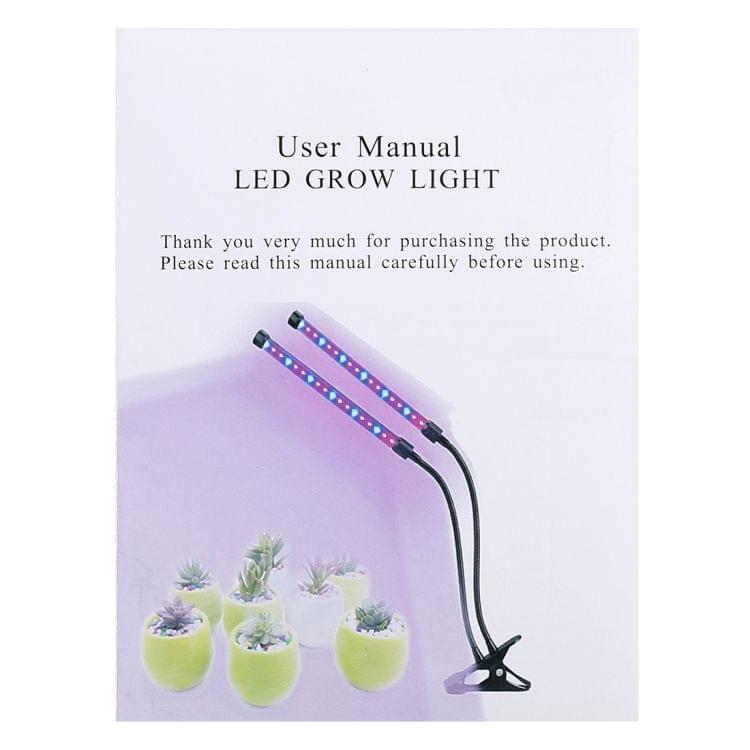18W Dual Heads USB Clip Timing LED Growth Light