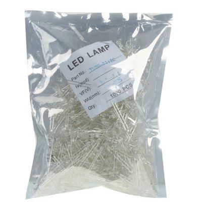 1000pcs 3mm Blue Light Water Clear LED Lamp (1000pcs in one packaging, the price is for 1000pcs)(Blue Light)